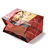 Christmas Theme Tartan Non-woven Fabric Gift Tote Bags with Handle ABAG-G017-01A-4