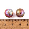 UV Plating Rainbow Iridescent Acrylic Crackl Beads PACR-C009-02I-3