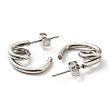 304 Stainless Steel Knot Stud Earrings for Women EJEW-F319-02P-3