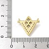 Brass Micro Pave Clear Cubic Zirconia Pendants KK-U046-09G-3