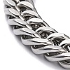 Tarnish Resistant 304 Stainless Steel Cuban Link Chain Bracelets X-STAS-A028-B064P-A-2