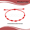 ANATTASOUL 6Pcs 2 Colors Wool Braided Kont Cord Bracelets Set BJEW-AN0001-24-2