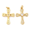 Brass Micro Pave Cubic Zirconia Pendants KK-P236-24G-1