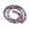 Natural Lepidolite/Purple Mica Beads Strands X-G-G770-04A-8mm-3