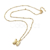 Initial Letter Brass Pendant Necklaces NJEW-A015-21G-H-2