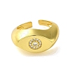 Brass with Cubic Zirconia Rings RJEW-B057-01G-04-2