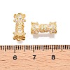 925 Sterling Silver Micro Pave Cubic Zirconia Screw Clasps STER-T007-91G-3