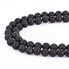 Synthetic Lava Rock Beads Strands G-S277-10mm-01-4