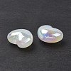 UV Plating Rainbow Iridescent Acrylic Beads X-OACR-H015-02-4