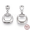 Rhodium Plated 925 Sterling Silver Micro Pave Cubic Zirconia Pendants STER-T004-11P-1