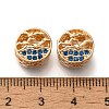 Rack Plating Alloy Rhinestone European Beads PALLOY-P307-06G-2