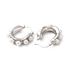 Plastic Pearl Beaded Hoop Earrings EJEW-Q024-04P-2