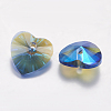 Faceted Glass Rhinestone Charms RGLA-F054-10x10-206PS-2