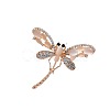 Dragonfly Alloy Crystal Rhinestone Insect Brooch PW-WG14DEB-01-1