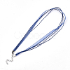 Waxed Cord and Organza Ribbon Necklace Making X-NCOR-T002-227-2