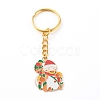 Christmas Theme Alloy Enamel Keychain KEYC-JKC00240-2
