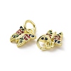 Brass Micro Pave Colorful Cubic Zirconia Charms KK-E068-VF102-3