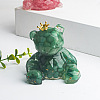 Natural Green Aventurine Crown Bear Display Decorations WG56055-07-1
