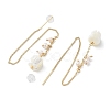 Natural Pearl Ear Studs EJEW-P256-47G-2
