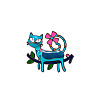 Cat with Flower Badges PW-WG96117-01-1