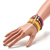 Synthetic Hematite & Polymer Clay Heishi Beads Stretch Bracelets Set BJEW-JB07382-3