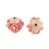 Alloy with Resin Handmade Indonesia Beads FIND-Q106-52-2