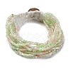 Bohemia Style Glass Beaded Multi-strand Bracelets for Women BJEW-G720-01B-2