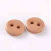 2-Hole Flat Round Resin Sewing Buttons for Costume Design BUTT-E119-18L-09-2