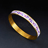 Luminous Golden Stainless Steel Bangles for Women PW-WG1F09E-01-1