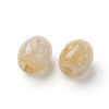 Natural Myanmar Jade/Burmese Jade European Beads G-E418-38-2
