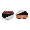 Tri-color Resin & Walnut Wood Pendants X-RESI-S358-77A-3