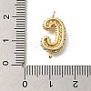 Brass Micro Pave Cubic Zirconia Letter Links KK-I717-04C-3