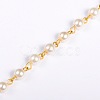 Handmade Glass Pearl Beaded Chains for Necklaces/Bracelets Making AJEW-PH00656-02-1