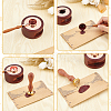 Brass Wax Seal Stamp with Rosewood Handle AJEW-WH0412-0001-3