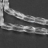 Transparent Glass Beads Strands GLAA-P035-7x4mm-B01-3