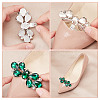 ARRICRAFT 4Pcs 2 Style Flower Glass Rhinestone Shoe Decoration AJEW-AR0001-79B-4