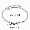 Non-Tarnish Elegant and Stylish Design 304 Stainless Steel Adjustable Bangles for Women GW7312-1-1