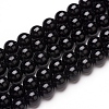 Natural Black Tourmaline Beads Strands G-L554-02-6mm-1