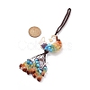 Wire Wrapped Chips Natural Gemstone Big Pendant Decorations HJEW-JM00831-01-3
