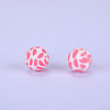 Printed Round Silicone Focal Beads SI-JX0056A-93-1