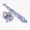 Preppy Style Women's Adjustable Polyester Bowknot Bow Tie and Zipper Neckties Set AJEW-WH0113-29A-1