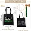 DIY Ethnic Style Embroidery Black Canvas Bags Kits DIY-WH0401-42B-2