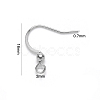 Tarnish Resistant 304 Stainless Steel French Earring Hooks X-STAS-S111-004-3