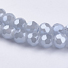 Electroplate Glass Beads Strands EGLA-F120-PL-B02-3