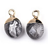 Natural Map Stone/Picasso Stone/Picasso Jasper Charms G-N326-58B-3