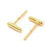 Brass Hollow Out Initial Letter Stud Earrings for Women EJEW-A044-01G-I-2