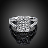Trendy Rectangle 925 Sterling Silver Cubic Zirconia Finger Rings RJEW-BB16653-7-4