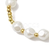 3Pcs 3 Styles 304 Stainless Steel & Resin & ABS Plastic Imitation Pearl Beaded Stretch Bracelet Sets BJEW-JB10874-4