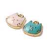 80Pcs 4 Colors Alloy Enamel Charms ENAM-SZ0002-33-2