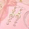 Moon & Sun & Star Brass Asymmetrical Earrings EJEW-JE05461-03-2